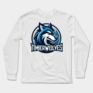 Timberwolves basketball gift wolf Long Sleeve T-Shirt